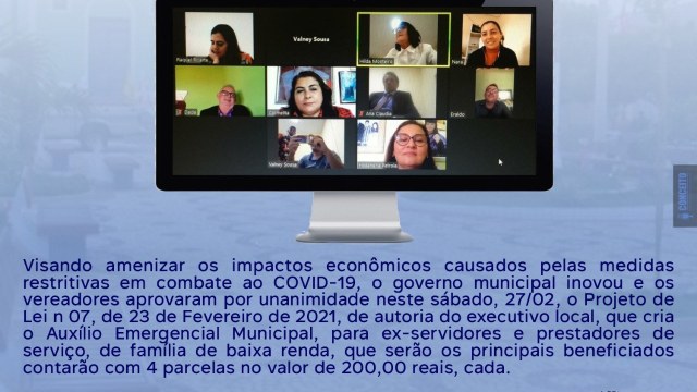 CÂMARA MUNICIPAL DE ARNEIROZ APROVA POR UNANIMIDADE AUXÍLIO EMERGENCIAL MUNICIPAL.